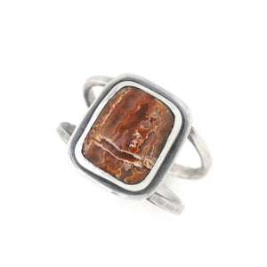 Marquette Lake Superior Agate Ring - Size 9.5 - Ring   3869 - handmade by Beth Millner Jewelry