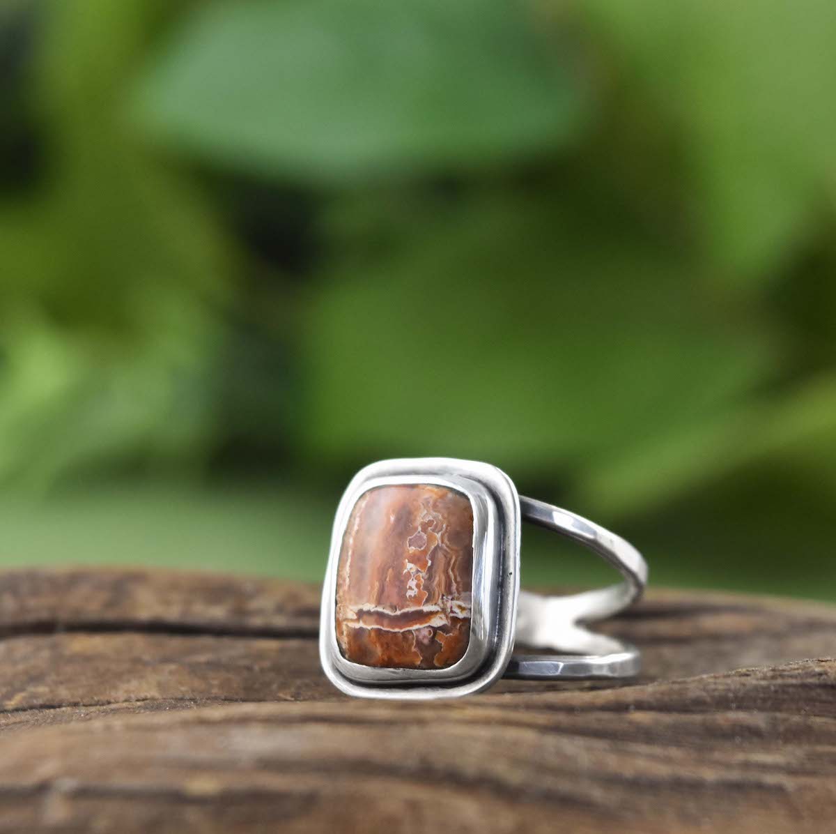 Marquette Lake Superior Agate Ring - Size 9.5 - Ring   3869 - handmade by Beth Millner Jewelry