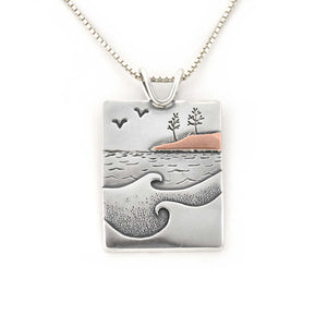 McCarty's Cove Pendant - Mixed Metal Pendant   5631 - handmade by Beth Millner Jewelry