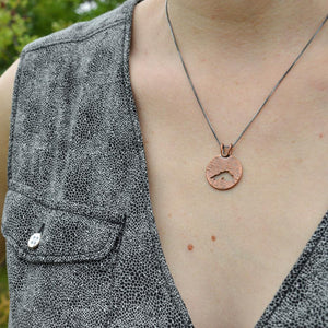 Medium Rugged Copper Lake Superior Pendant - Copper Pendant   3468 - handmade by Beth Millner Jewelry