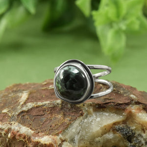 Michigan Greenstone Ring - Size 10 - Ring   6954 - handmade by Beth Millner Jewelry