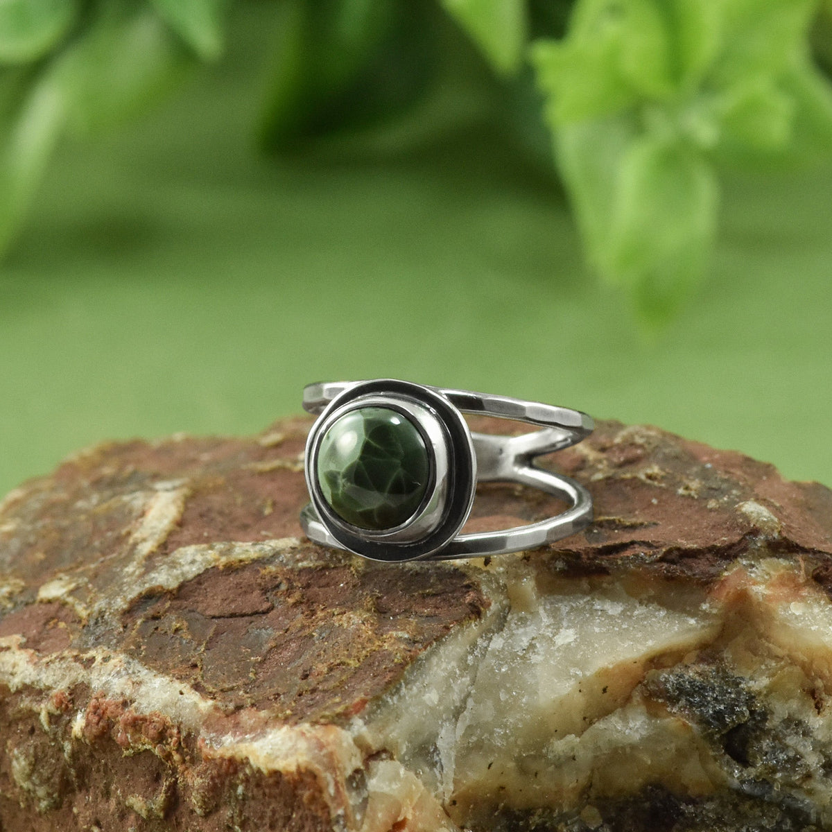 Michigan Greenstone Ring - Size 7.5 - Ring   6953 - handmade by Beth Millner Jewelry