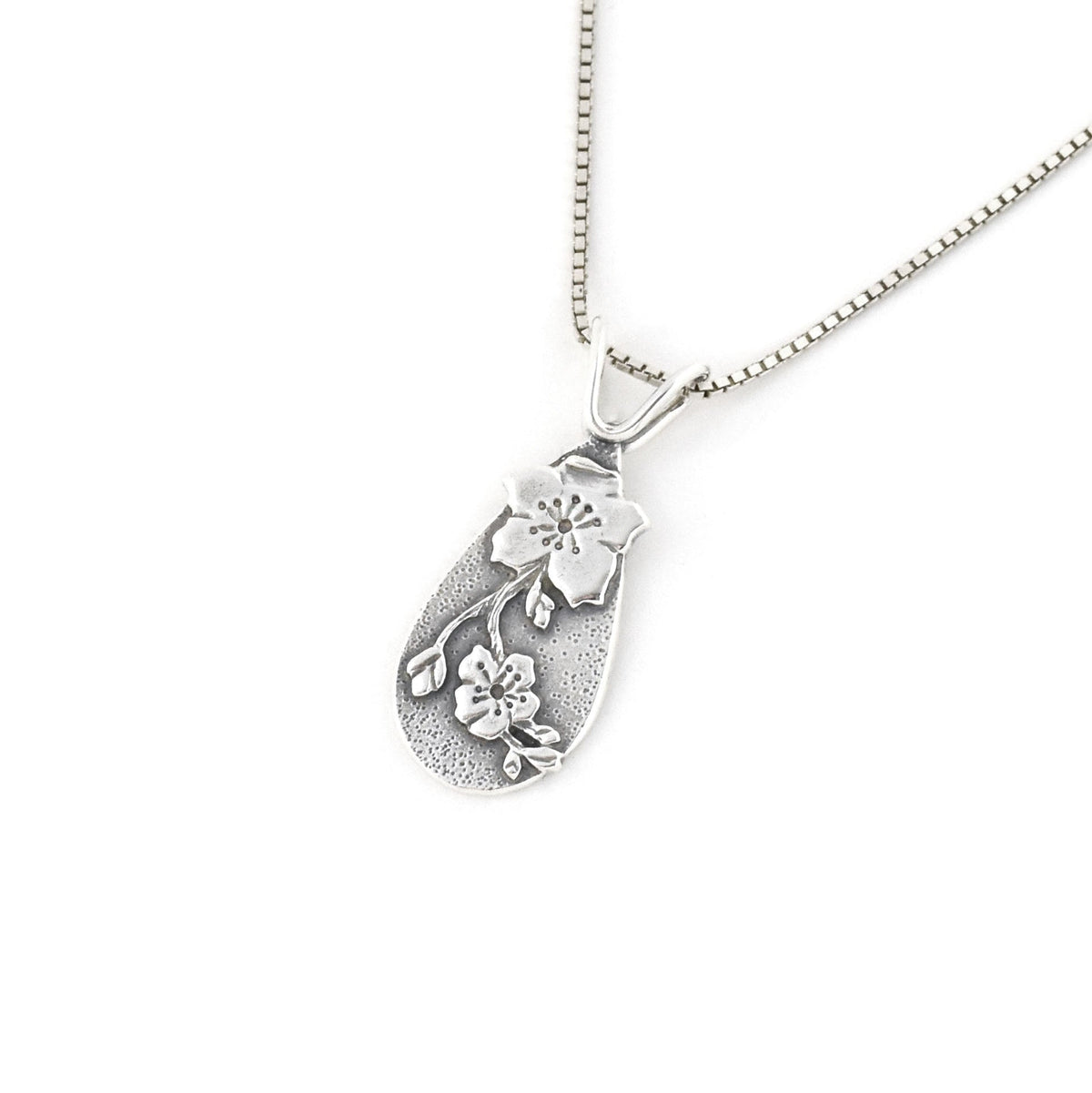 Small Apple Blossom Pendant - Silver Pendant   5774 - handmade by Beth Millner Jewelry