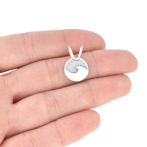 Mini Waves of Superior Reversible Pendant - Silver Pendant   3851 - handmade by Beth Millner Jewelry