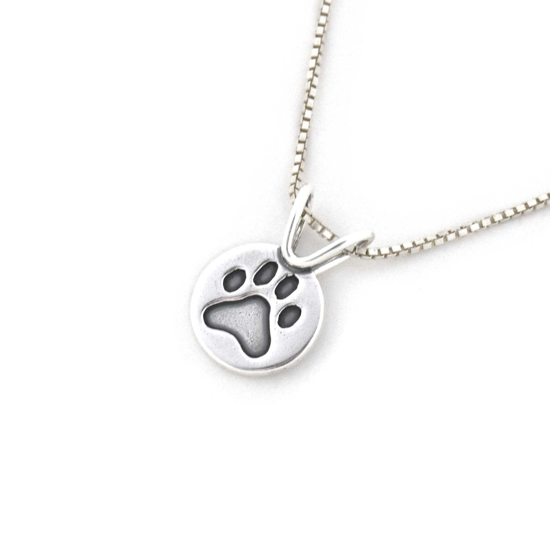 Sterling Silver Paw Print Pendant Necklace for Women India | Ubuy