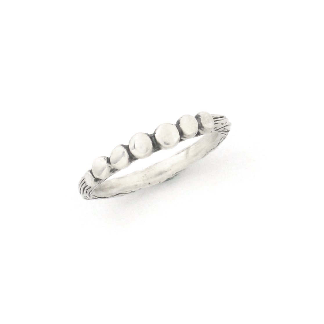 Silver Pebble Twig Ring - Wedding Ring Plain - no diamond One diamond 3616 - handmade by Beth Millner Jewelry