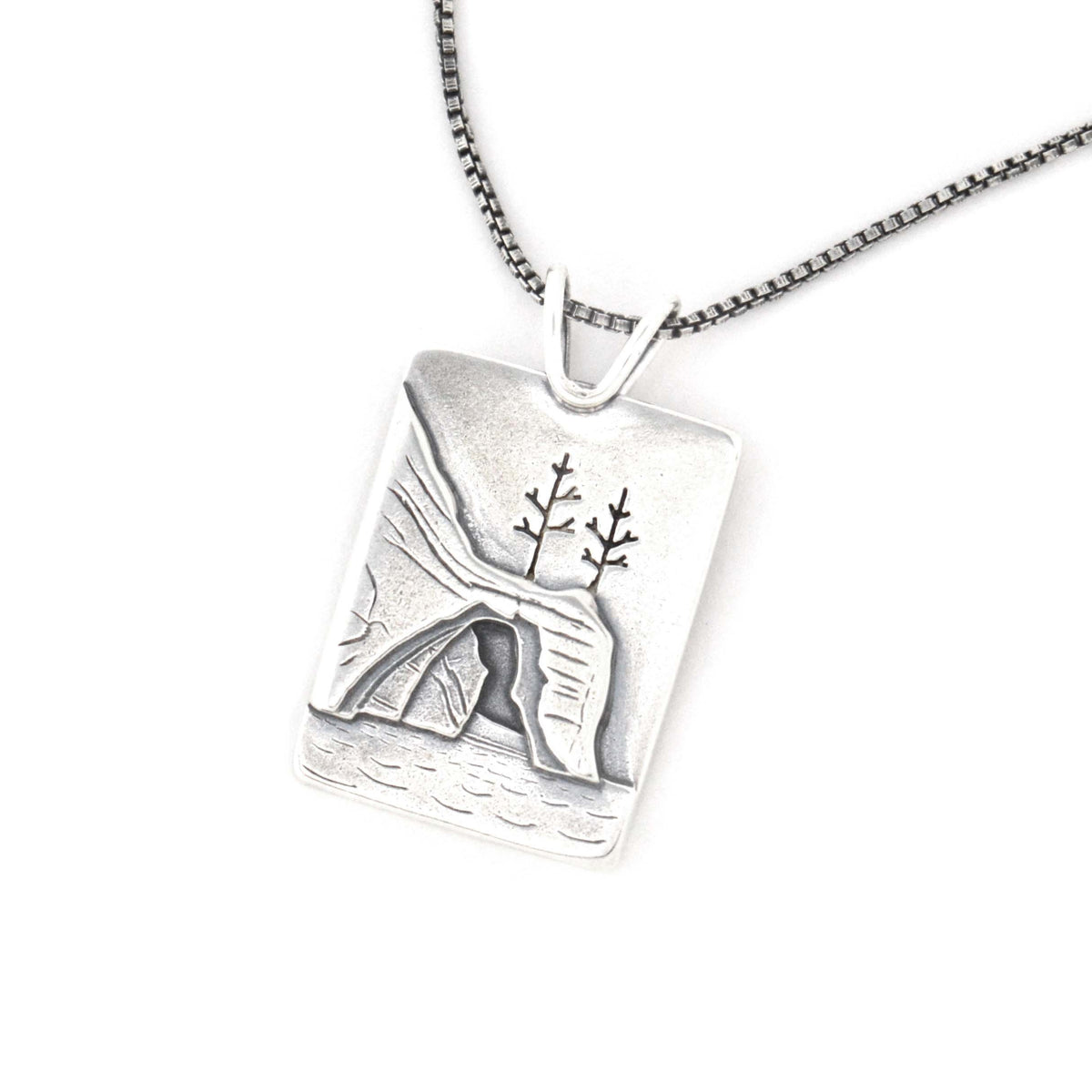 Pictured Rocks Pendant - Silver Pendant   3872 - handmade by Beth Millner Jewelry