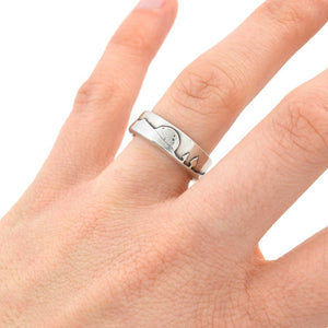 Silver Rising Moon Mountain Pines Ring - Wedding Ring  6mm / Select Size  6mm / 4 1260 - handmade by Beth Millner Jewelry