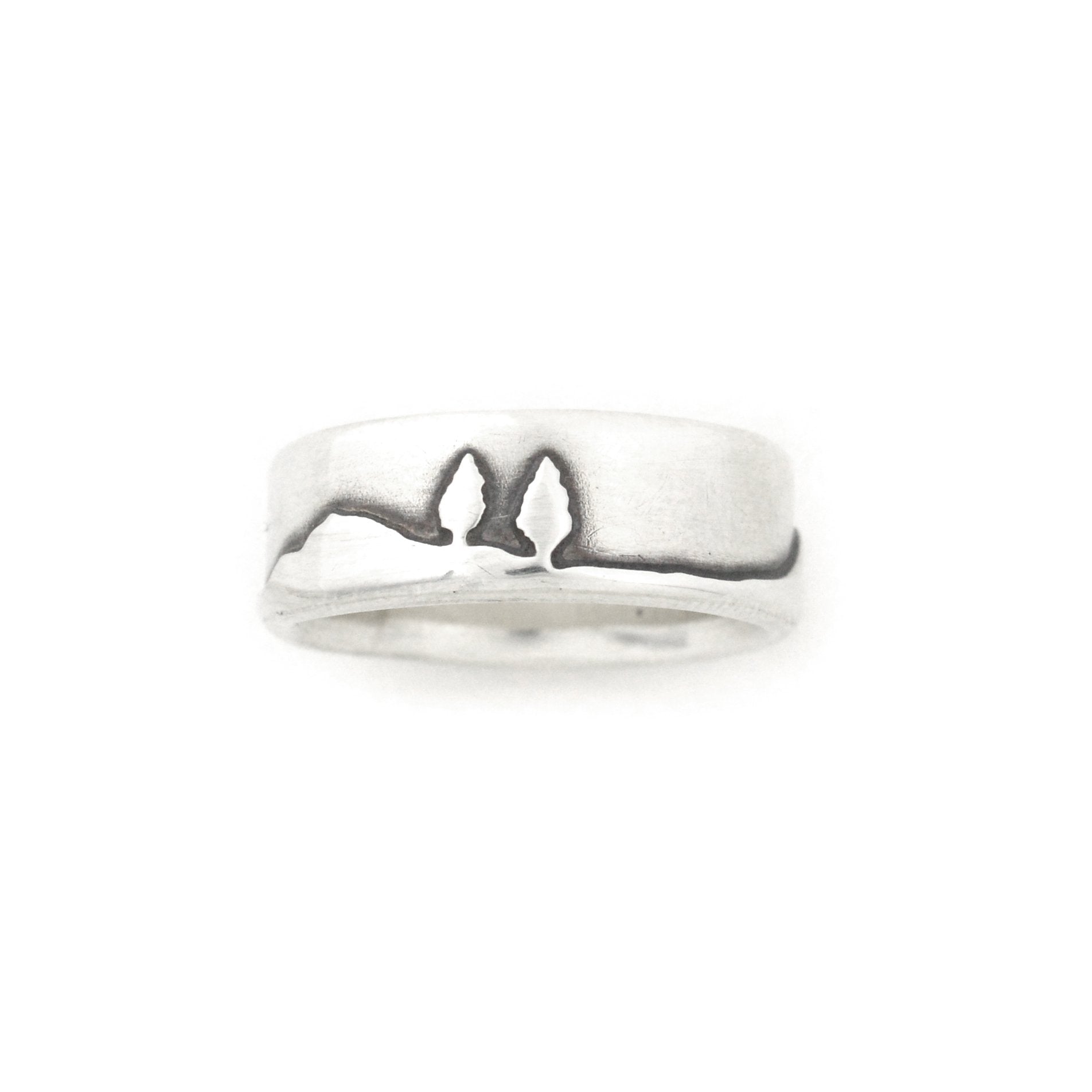 Silver Shoreline Ring - Wedding Ring  6mm / Select Size  6mm / 4 2762 - handmade by Beth Millner Jewelry