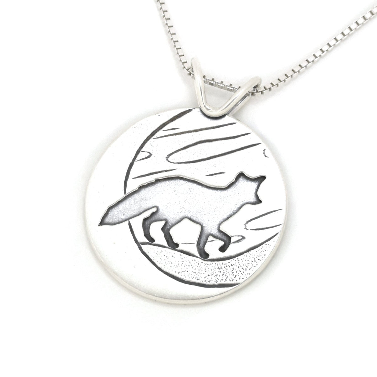 Silver Fox Pendant - Silver Pendant   6990 - handmade by Beth Millner Jewelry