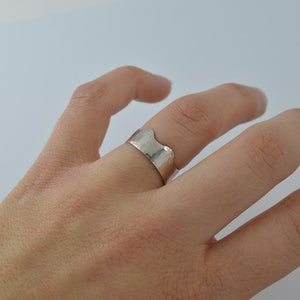 Moonscape Wave Silver Ring Size 6.5 - Ring   2017 - handmade by Beth Millner Jewelry