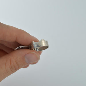 Moonscape Wave Silver Ring Size 6.5 - Ring   2017 - handmade by Beth Millner Jewelry