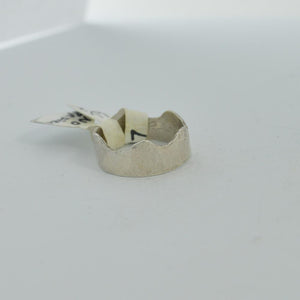 Moonscape Wave Silver Ring Size 6.5 - Ring   2017 - handmade by Beth Millner Jewelry