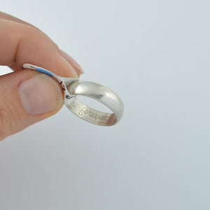 Traditional Sterling Silver Ring Size 8.5 - Wedding Ring   1265 - handmade by Beth Millner Jewelry