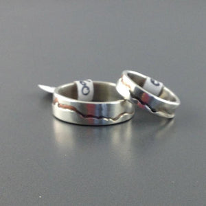 Mixed Metal Mountain Ring Size 9.75 - Wedding Ring   1160 - handmade by Beth Millner Jewelry