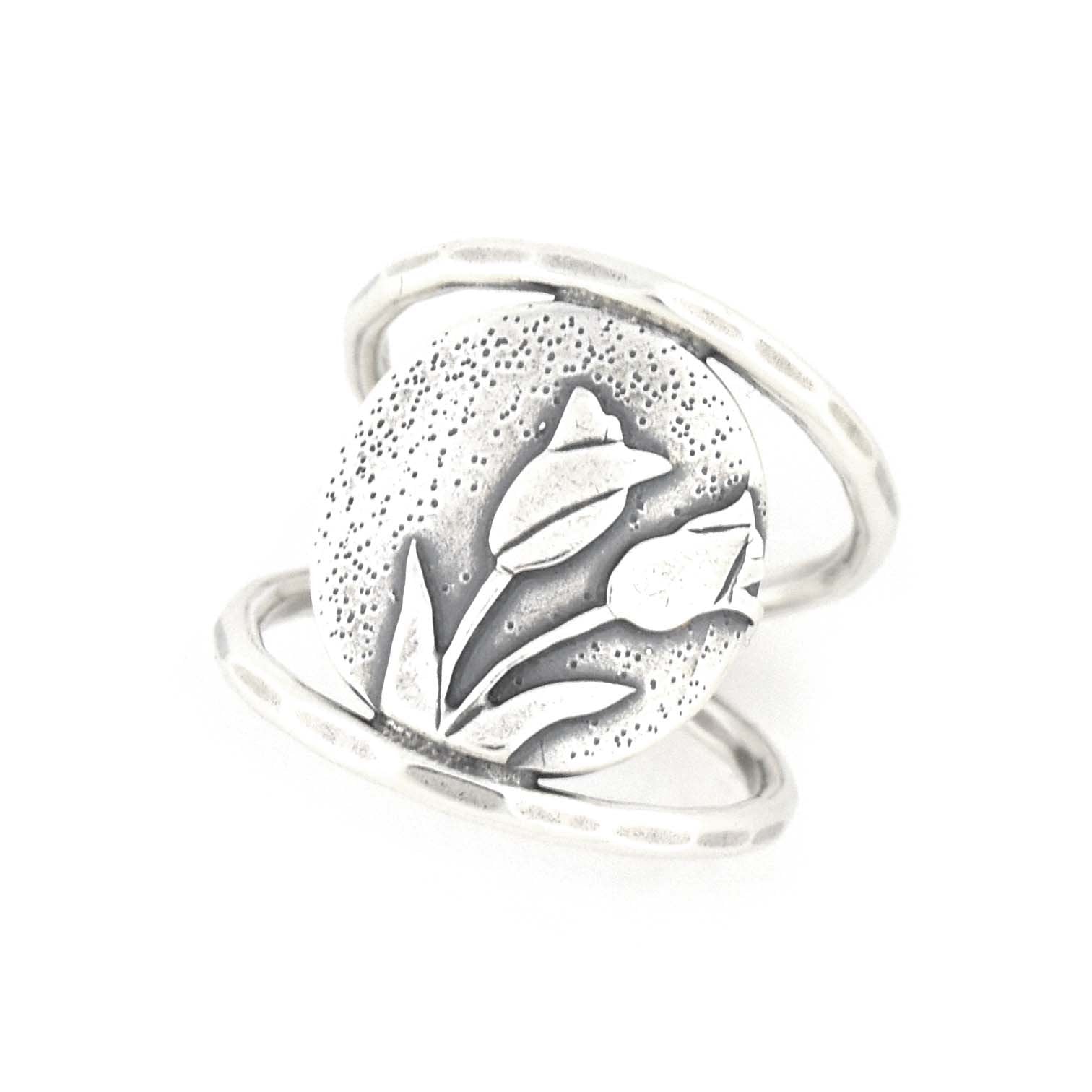 Spring Tulip Bouquet Ring 9.25 - Ring  Select Size  9.25 5490 - handmade by Beth Millner Jewelry