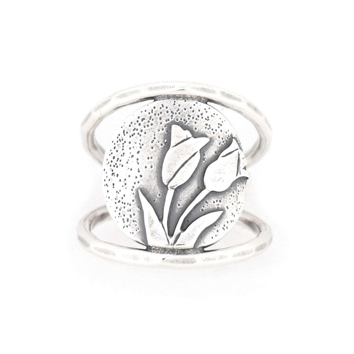 Spring Tulip Bouquet Ring 9.25 - Ring  Select Size  9.25 5490 - handmade by Beth Millner Jewelry