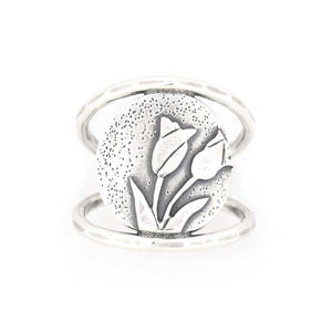 Spring Tulip Bouquet Ring 9.25 - Ring  Select Size  9.25 5490 - handmade by Beth Millner Jewelry