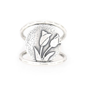 Spring Tulip Bouquet Ring - Ring  Select Size  4 5490 - handmade by Beth Millner Jewelry