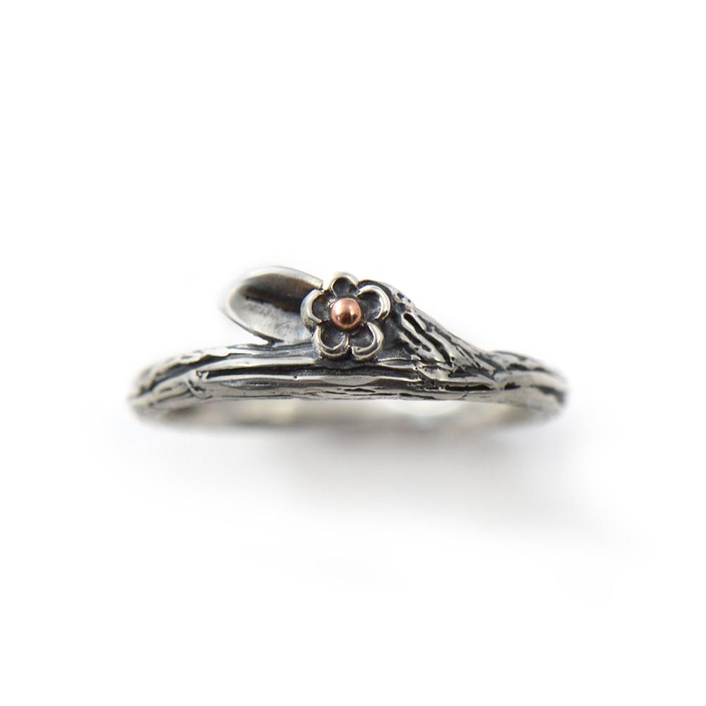 Silver Spring Twig Ring - Wedding Ring Select Size 4 2681 - handmade by Beth Millner Jewelry