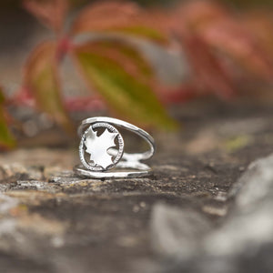 Sugar Maple Leaf Ring Size 8.25 - Ring  Select Size  8.25 5264 - handmade by Beth Millner Jewelry