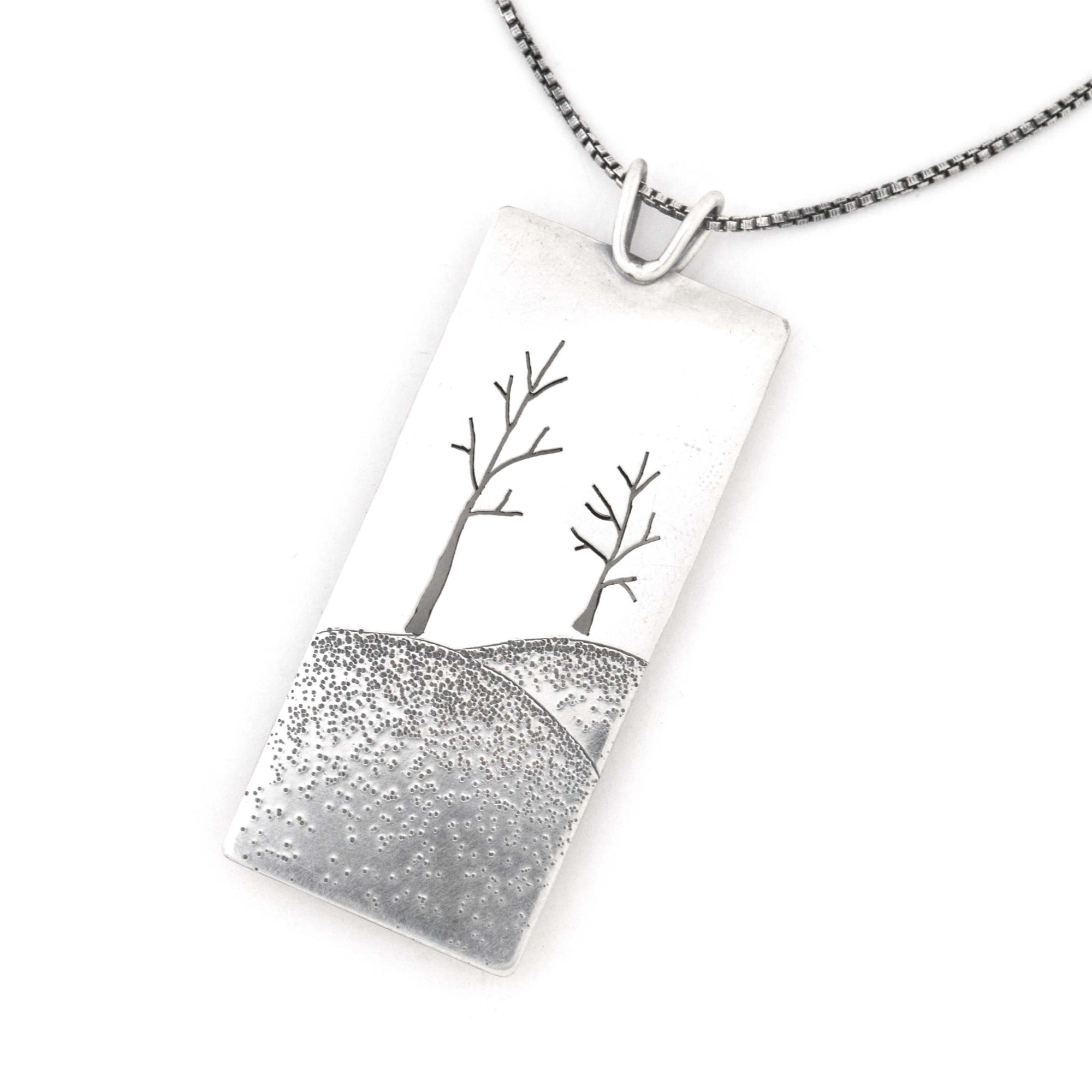 Summer Clouds Wonderland Pendant - Silver Pendant   3832 - handmade by Beth Millner Jewelry