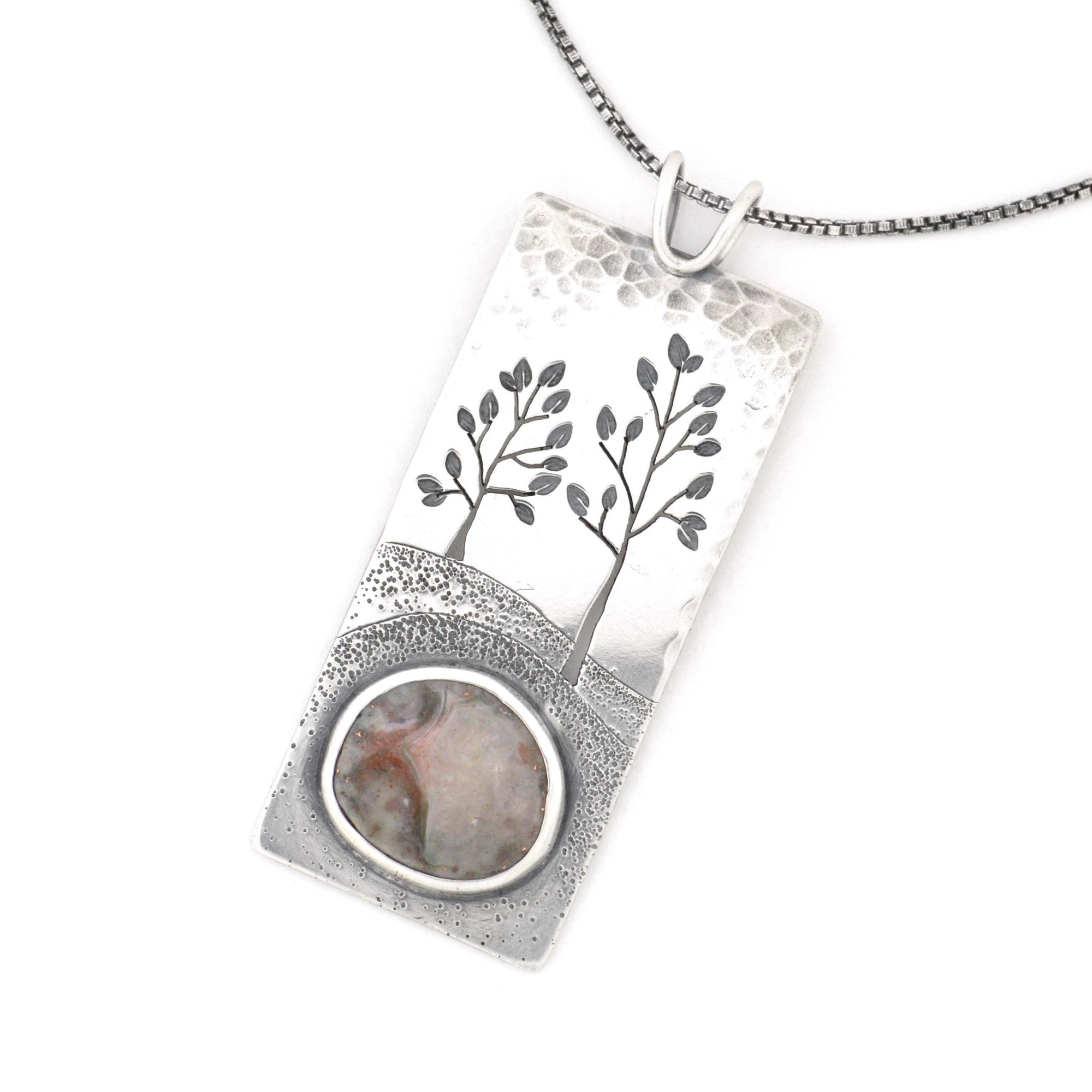 Summer Clouds Wonderland Pendant - Silver Pendant   3832 - handmade by Beth Millner Jewelry