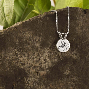 Summer Songbird Pendant - Silver Pendant   3122 - handmade by Beth Millner Jewelry