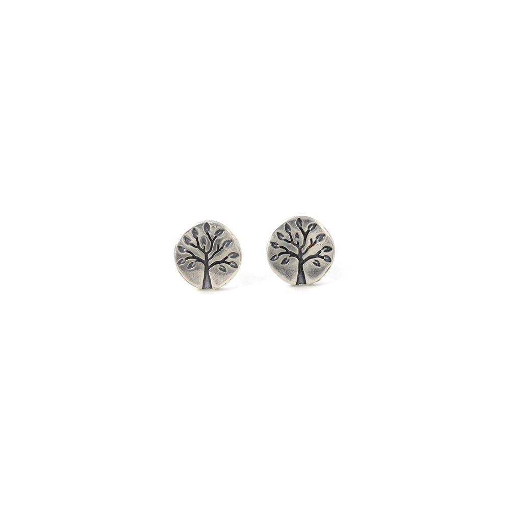 Summer Tree Lentil Earrings - Silver Earrings   3187 - handmade by Beth Millner Jewelry
