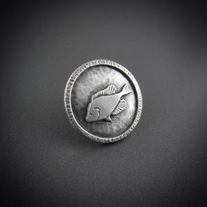 Sunfish Sterling Silver Pin - Pin   2572 - handmade by Beth Millner Jewelry