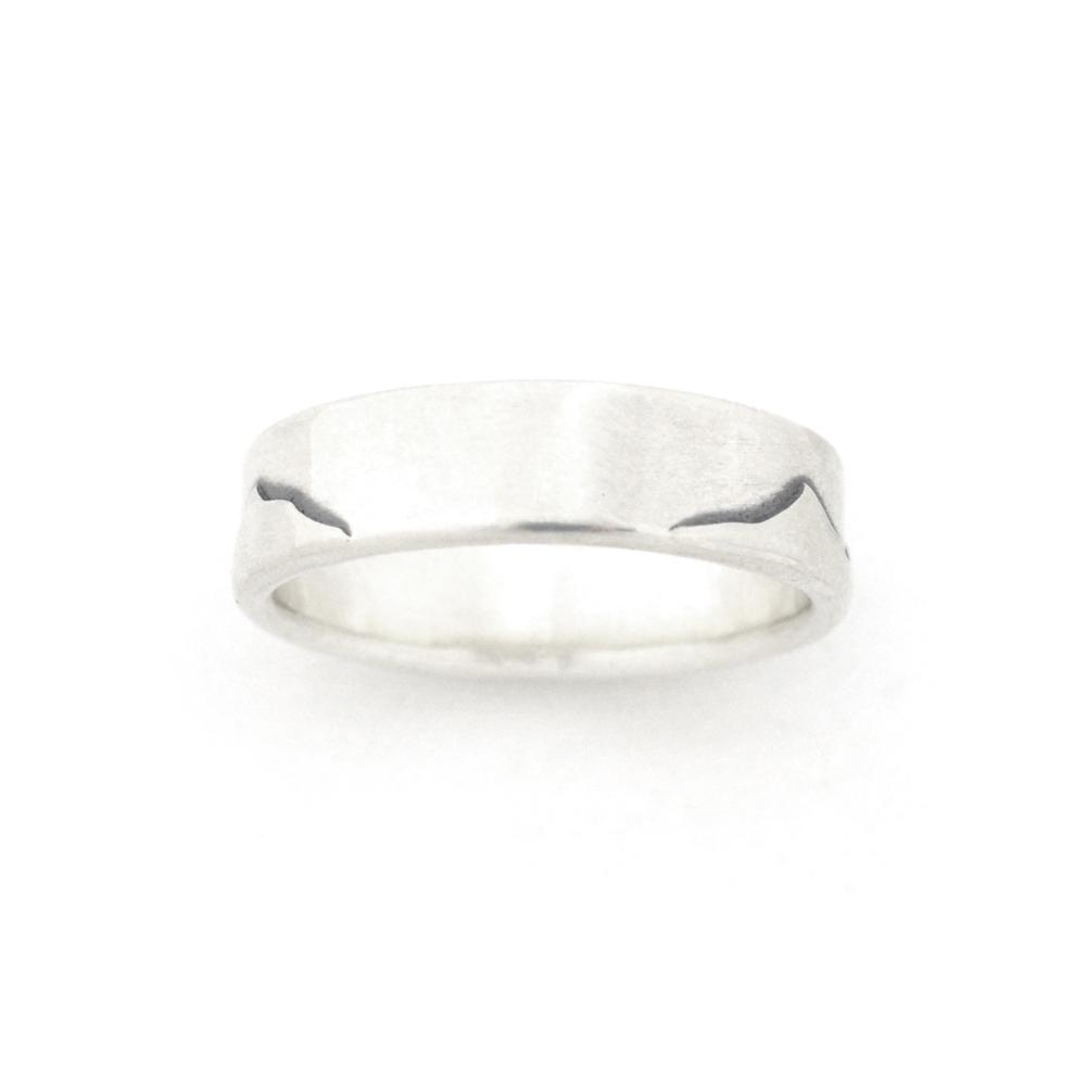 Sunrise Mountain Pines Ring - Wedding Ring 8mm / 4 8mm / 4.25 1182 - handmade by Beth Millner Jewelry