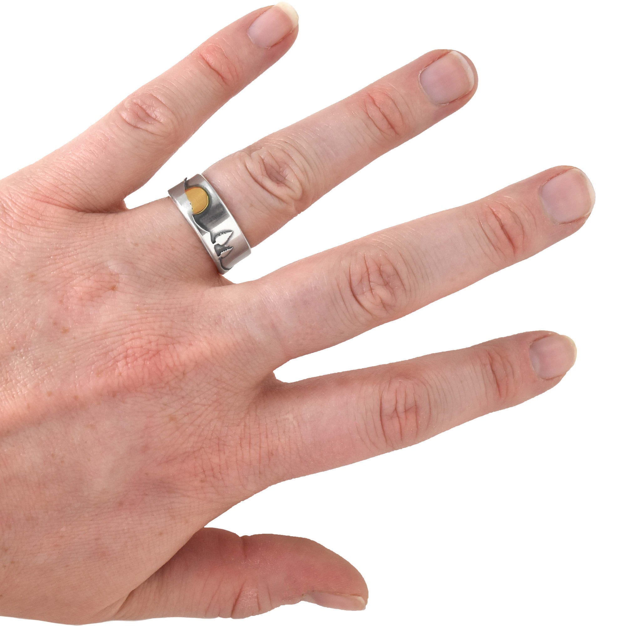 Sunrise Shoreline Ring - Wedding Ring  6mm / Select Size  6mm / 4 5673 - handmade by Beth Millner Jewelry
