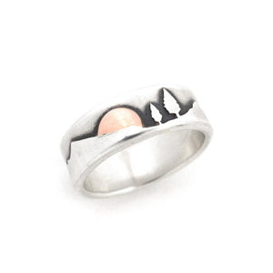 Sunset Mountain Pines Ring - Wedding Ring  6mm / Select Size  6mm / 4 2369 - handmade by Beth Millner Jewelry