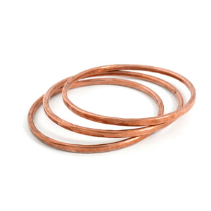 Thick Copper Hammered Bangle - Bracelet  Small  Medium 3773 - handmade by Beth Millner Jewelry