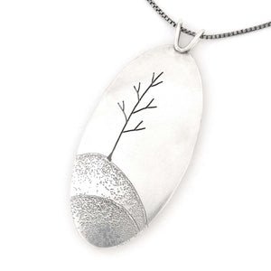 Three Little Birds Wonderland Pendant - Silver Pendant   3823 - handmade by Beth Millner Jewelry