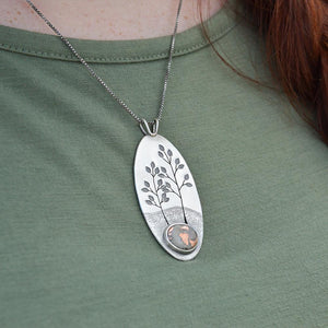 Three Little Birds Wonderland Pendant - Silver Pendant   3823 - handmade by Beth Millner Jewelry