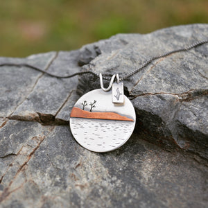 Tiny Upper Peninsula Charm - Charm   3125 - handmade by Beth Millner Jewelry