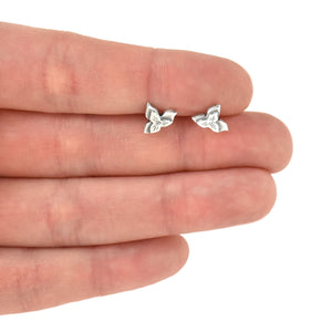 Trillium Post Earrings - Silver Earrings   5780 - handmade by Beth Millner Jewelry