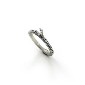 Silver Twig Branch Ring - Wedding Ring  Select Size  4 2729 - handmade by Beth Millner Jewelry