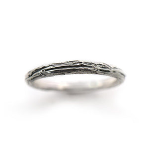Silver Twig Ring - Wedding Ring  Select Size  4 2497 - handmade by Beth Millner Jewelry