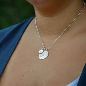 Waves of Superior Reversible Pendant - Silver Pendant   3852 - handmade by Beth Millner Jewelry
