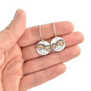 Wildflower Earrings - Mixed Metal Earrings   4012 - handmade by Beth Millner Jewelry