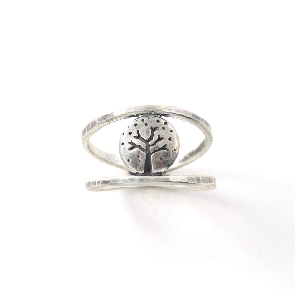 Winter Tree Lentil Ring - Ring  Select Size  4 3185 - handmade by Beth Millner Jewelry